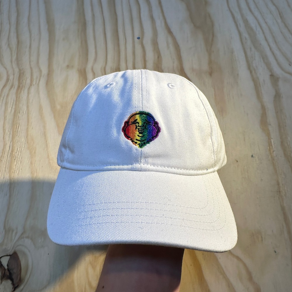 True Religion White Rainbow Buddha BB Baseball Cap Hat TR2371 OS NEW